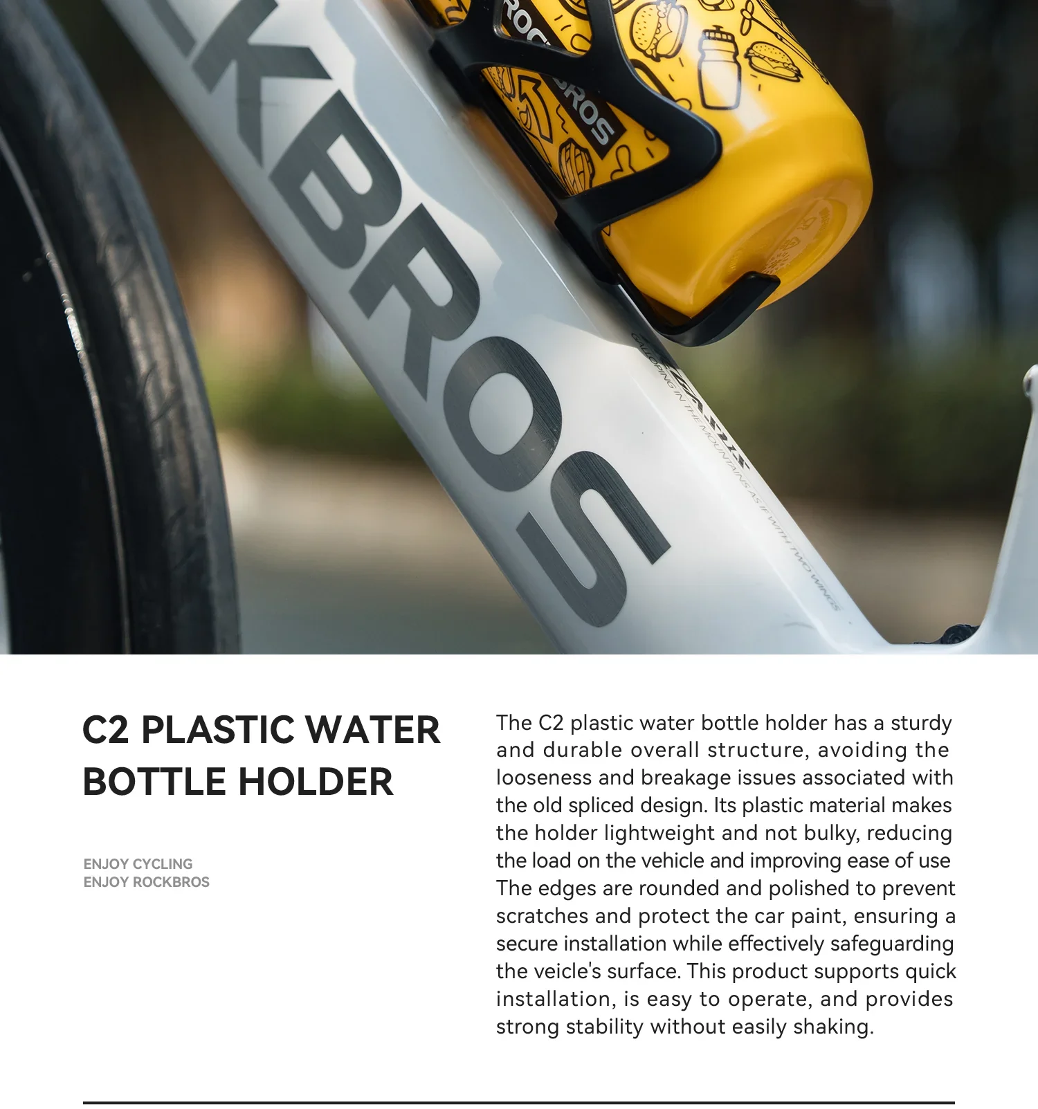 Cycling Water Bottle 0.6L with Bike Cage for Easy Hydration - Image 8