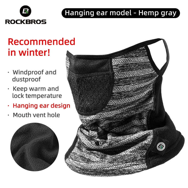 Winter Cycling Face Mask Windproof Fleece Thermal Bike Scarf - Image 24