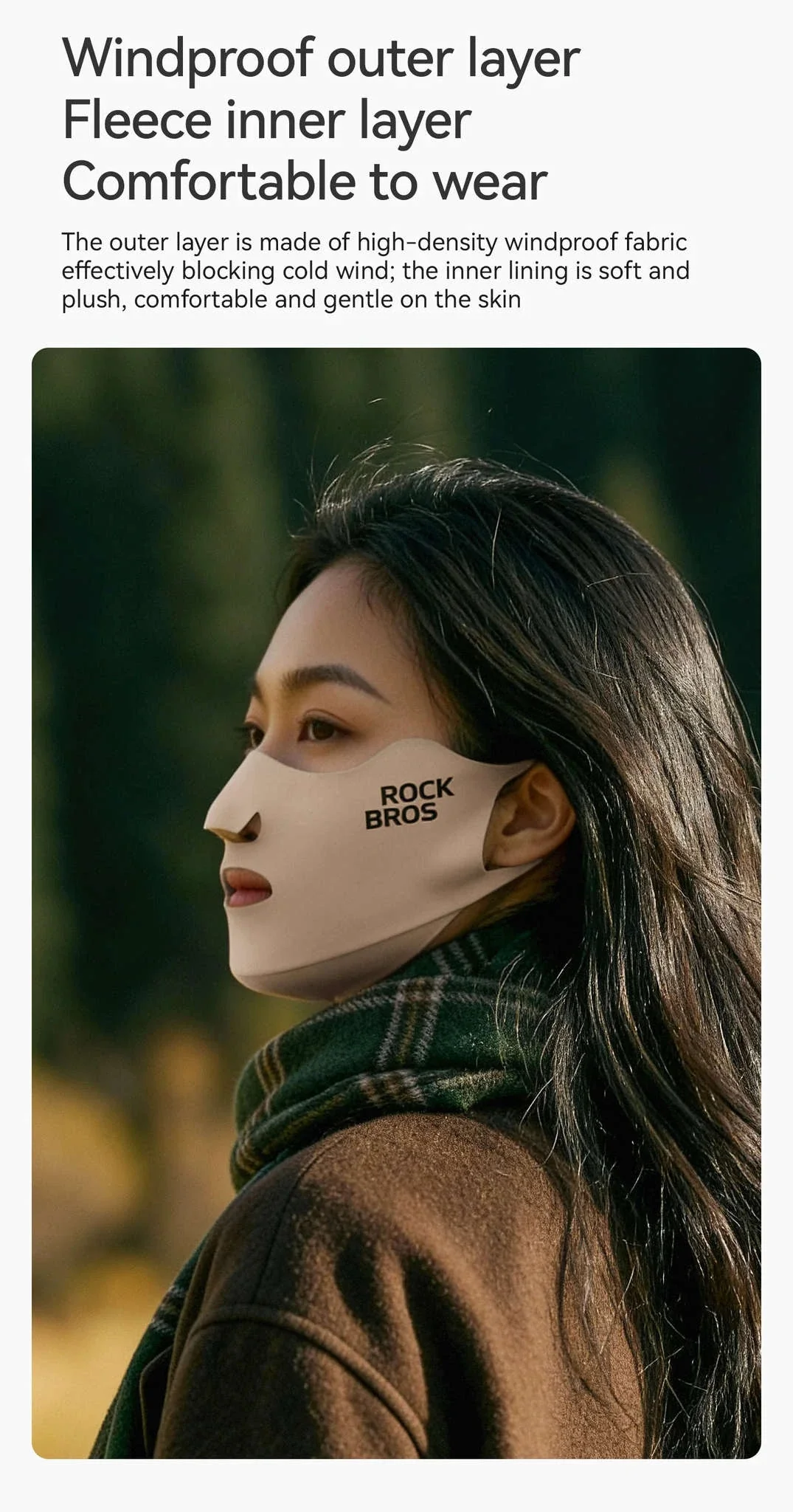 Cycling Face Mask with Fleece Inner Layer - Image 11