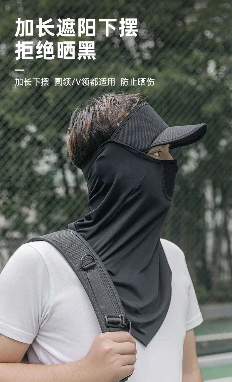 Breathable Ice Silk UV Face Scarf Mask for Sun Protection Outdoors - Image 13