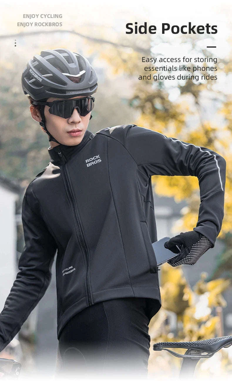 Women’s Winter Cycling Jacket with Fleece Lining and Windproof Design - Image 16