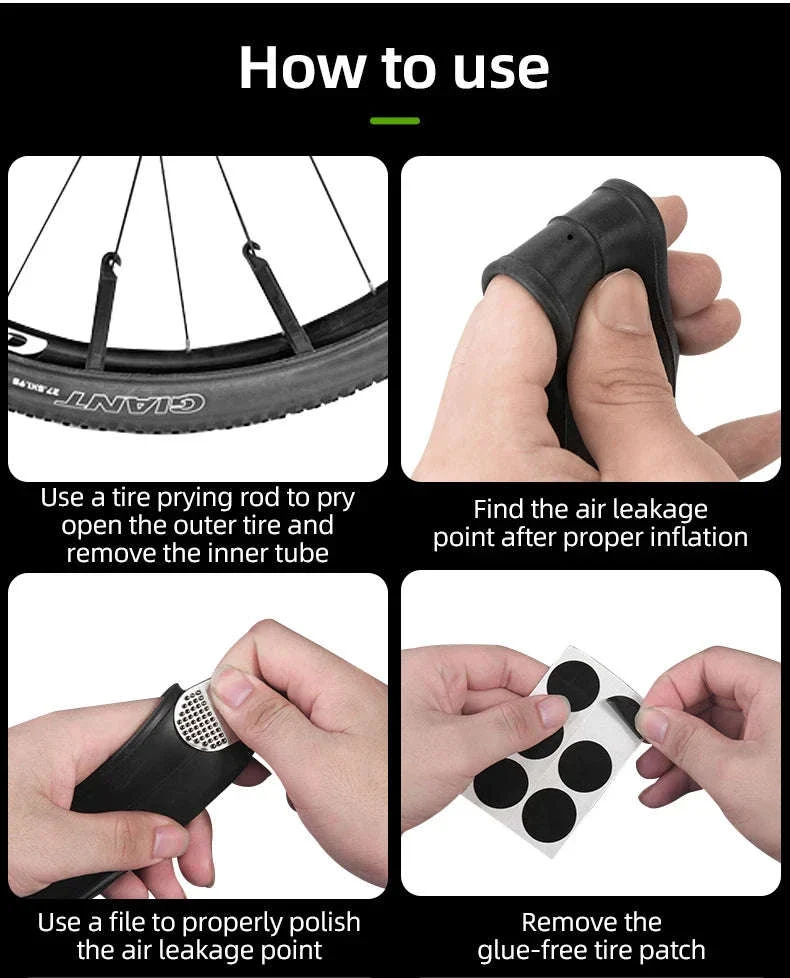 Glue-Free Bicycle Tire Repair Kit for Road & Mountain Bikes - Image 13