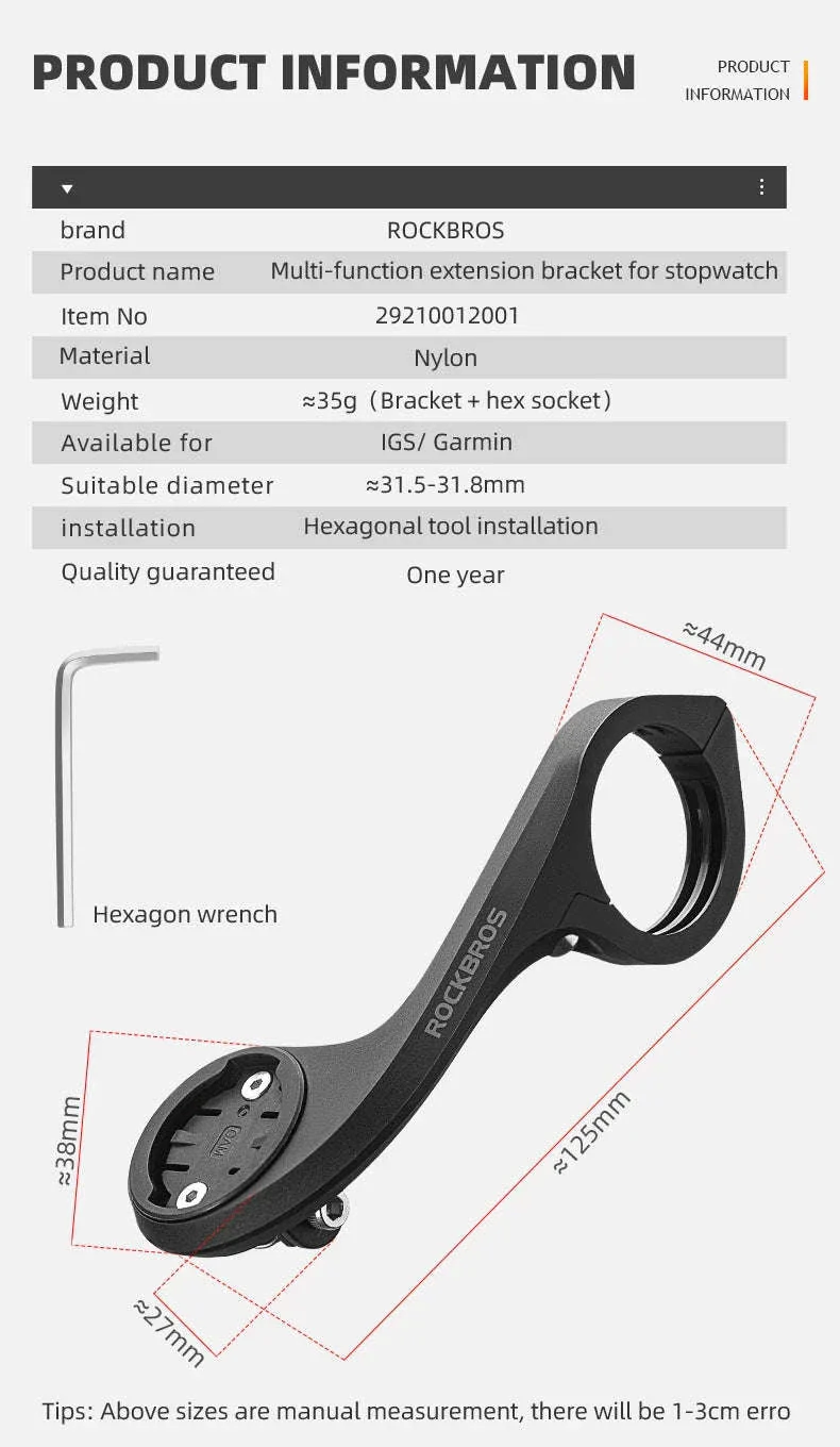 Bike Computer Mount for Garmin Wahoo Bryton Light Camera Bracket - Image 8