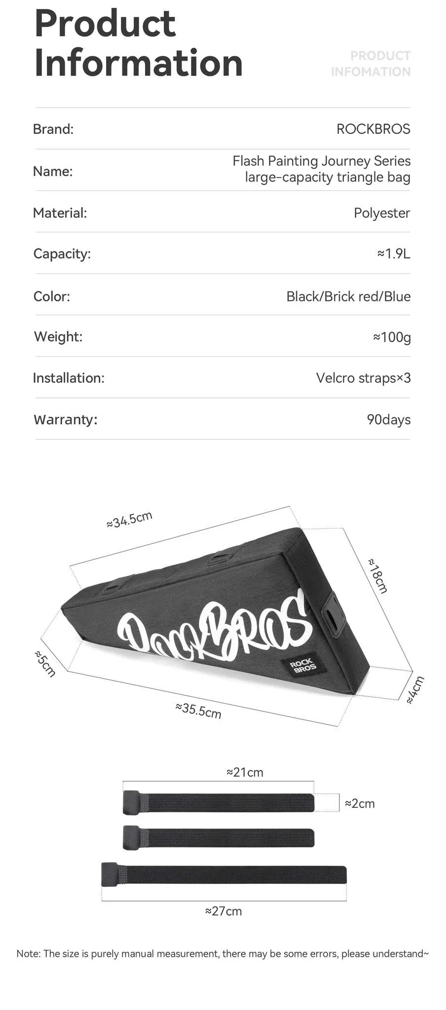 1.9L Waterproof Bicycle Triangle Frame Bag - Image 8
