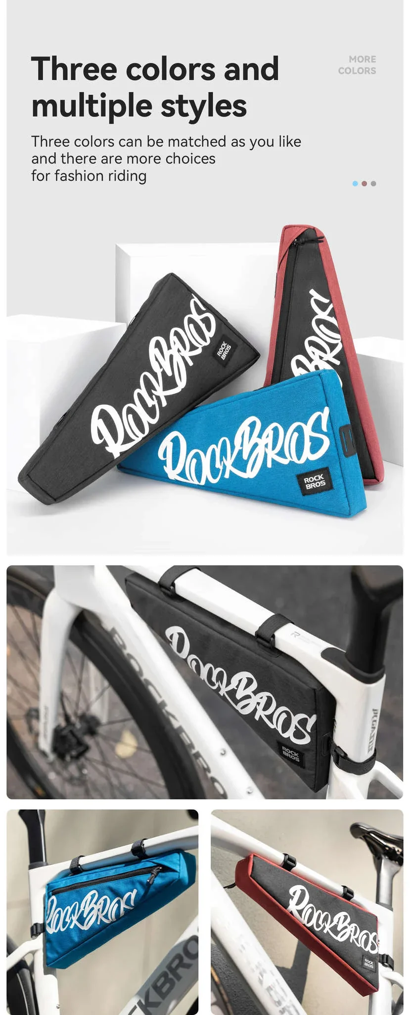 1.9L Waterproof Bicycle Triangle Frame Bag - Image 9