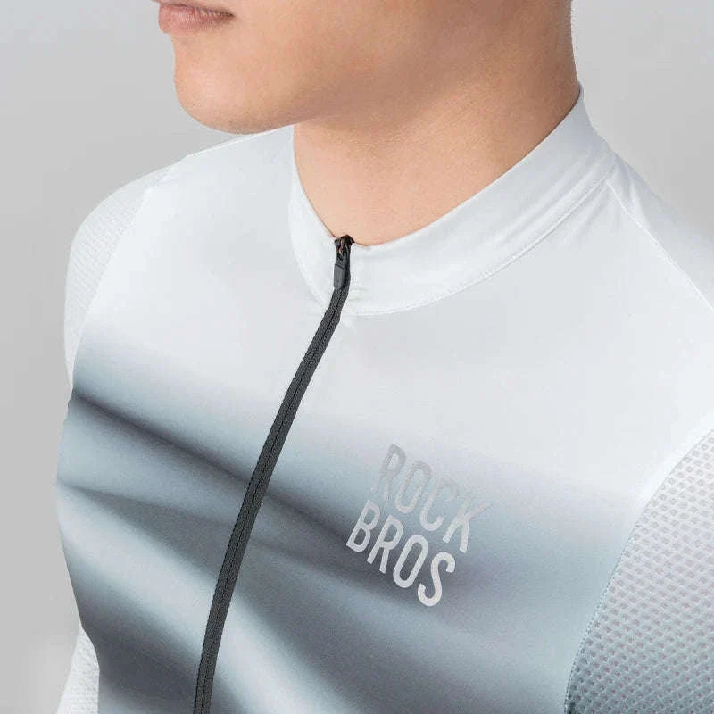 Men’s Long Sleeve Cycling Jersey Slim Fit Full Zip Bike Shirt - Image 5