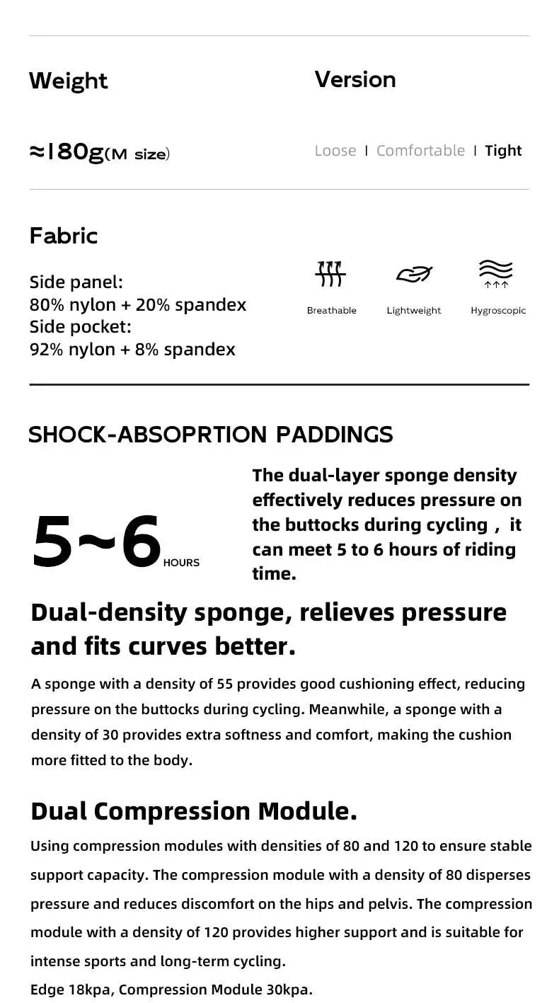 Men’s Padded Cycling Shorts Quick Dry Breathable Bike Tights - Image 9