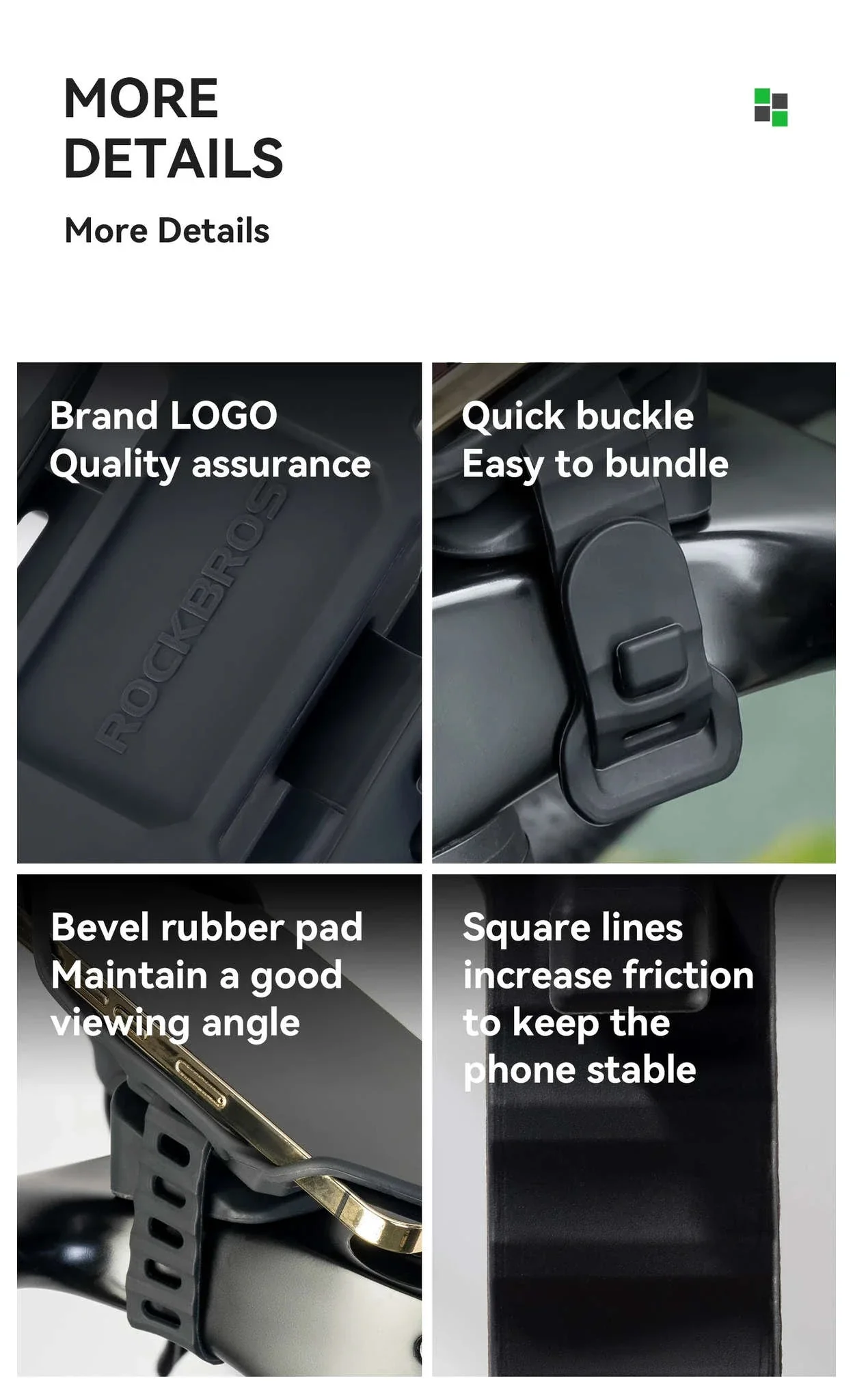 Bicycle Phone Mount Silicone Quick Release Handlebar Holder - Image 14