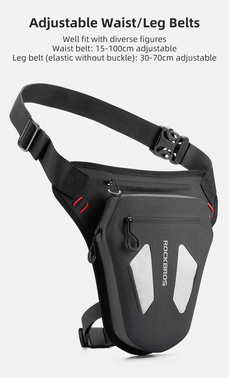 Motorcycle Reflective Leg Bag Adjustable Waist & Crossbody Pack - Image 10