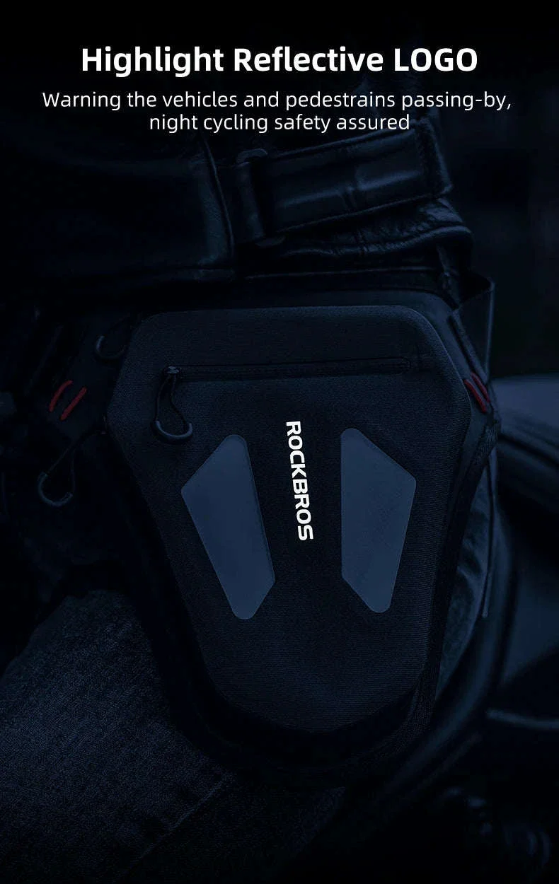Motorcycle Reflective Leg Bag Adjustable Waist & Crossbody Pack - Image 15