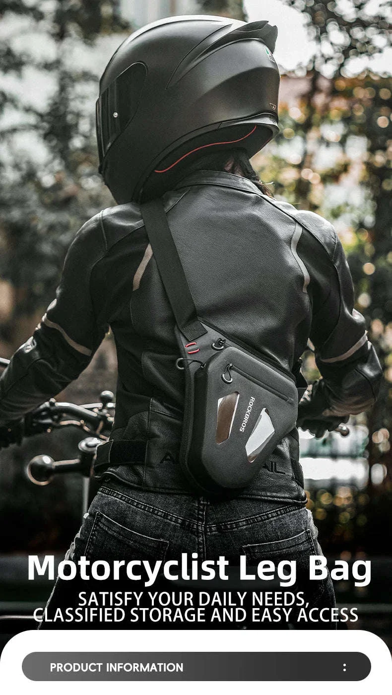 Motorcycle Reflective Leg Bag Adjustable Waist & Crossbody Pack - Image 7
