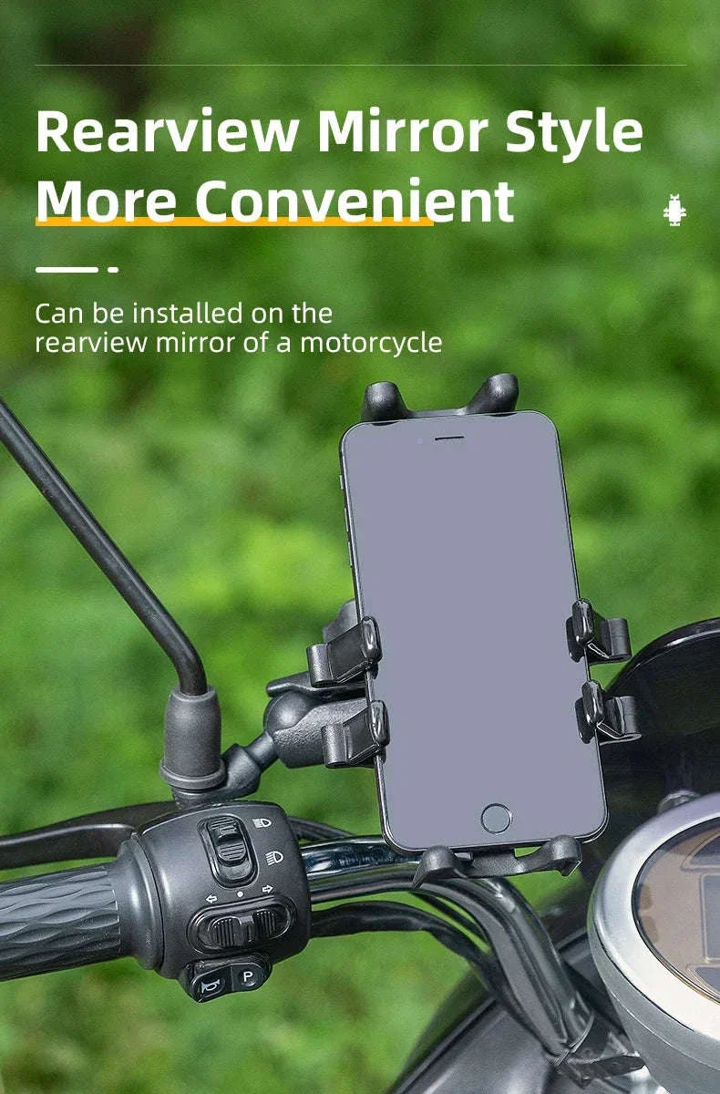 Motorcycle Phone Holder with Shock Absorption - Image 14