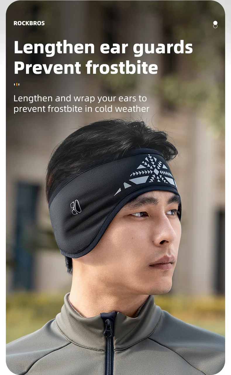Winter Cycling Headband Ear Warmer Windproof Double Layer - Image 13