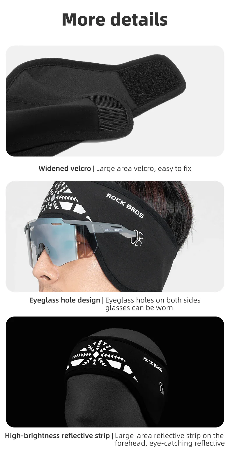 Winter Cycling Headband Ear Warmer Windproof Double Layer - Image 17