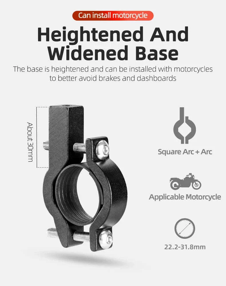 Aluminum Motorcycle Phone Mount with Secure 5-Claw Grip - Image 13