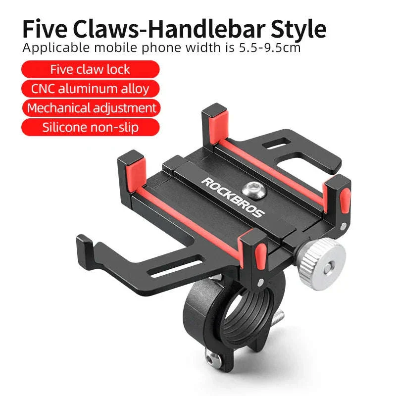 Aluminum Motorcycle Phone Mount with Secure 5-Claw Grip - Image 24