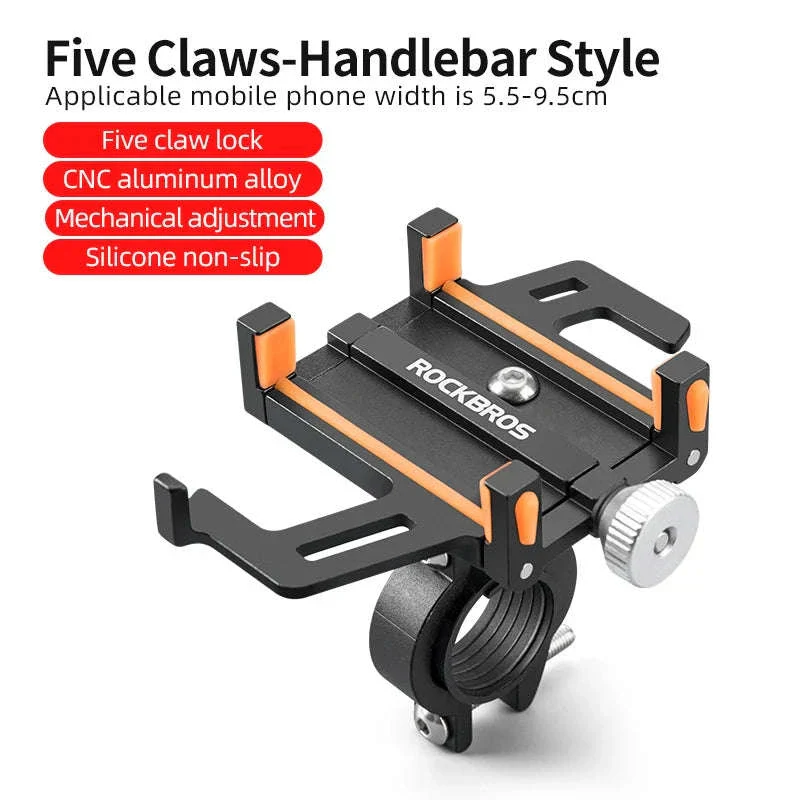 Aluminum Motorcycle Phone Mount with Secure 5-Claw Grip - Image 25