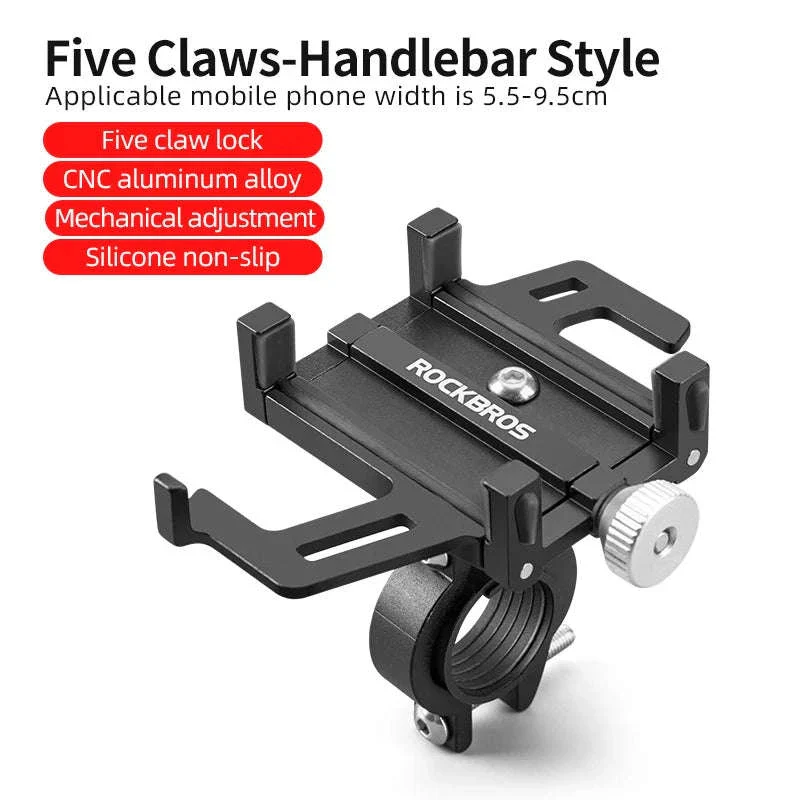 Aluminum Motorcycle Phone Mount with Secure 5-Claw Grip - Image 26