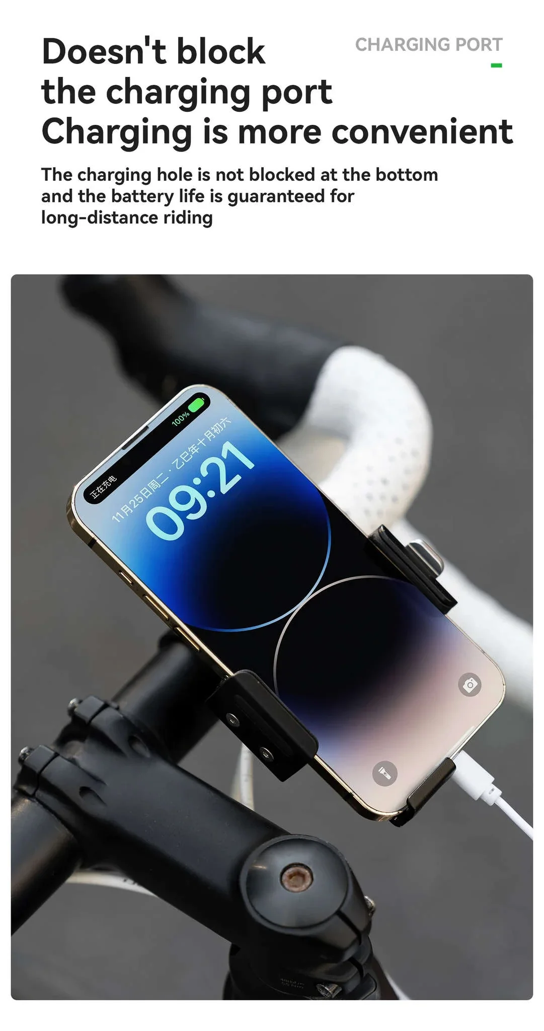 360° Rotating Motorcycle & Bicycle Phone Holder with Shock Absorption - Image 16