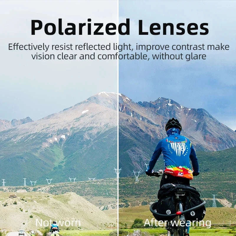 Polarized UV400 Cycling Sunglasses Large Frame TR90 Sport Glasses - Image 4