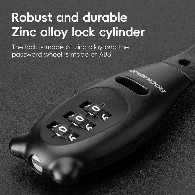 Adjustable Bike Cable Lock with Password – Steel Anti-Theft Security Lock - Image 4