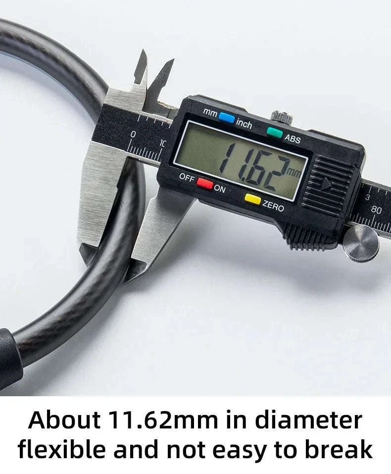 4-Digit Steel Cable Bicycle Lock, 29cm - Image 13