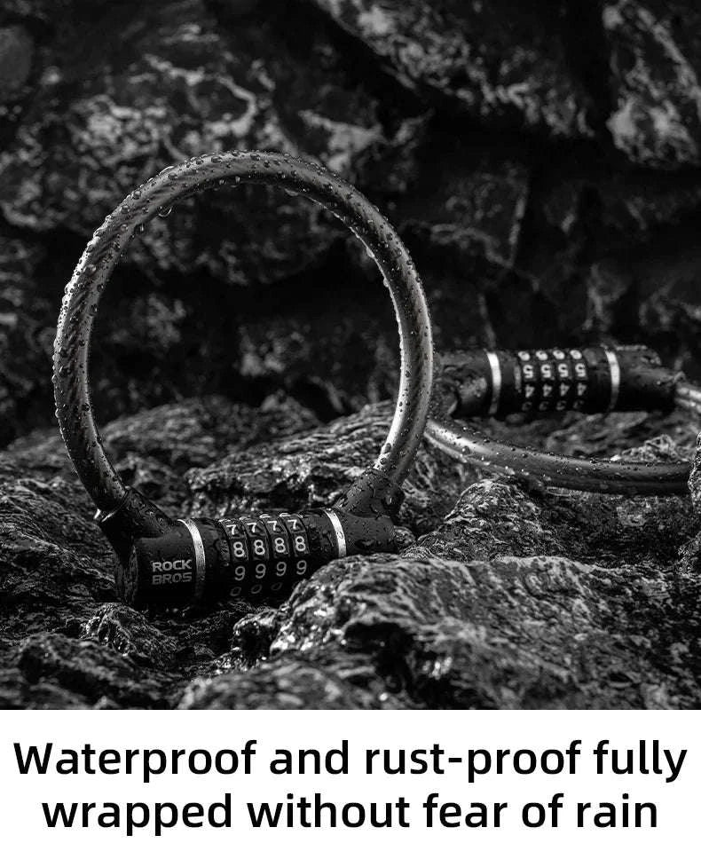 4-Digit Steel Cable Bicycle Lock, 29cm - Image 14
