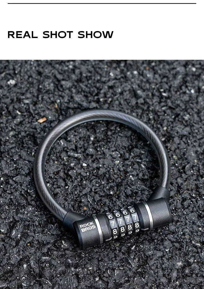 4-Digit Steel Cable Bicycle Lock, 29cm - Image 16