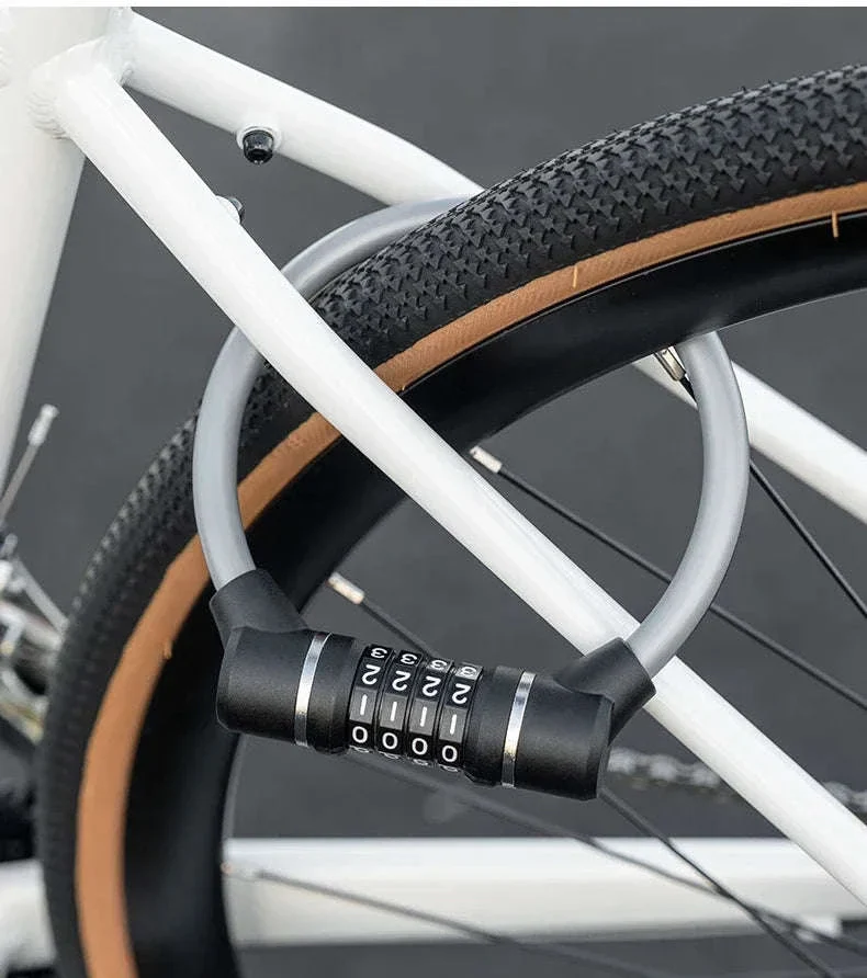 4-Digit Steel Cable Bicycle Lock, 29cm - Image 17
