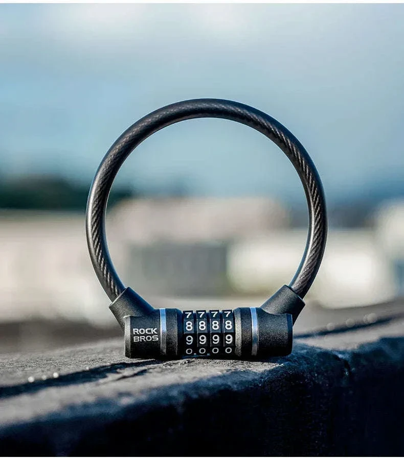 4-Digit Steel Cable Bicycle Lock, 29cm - Image 18