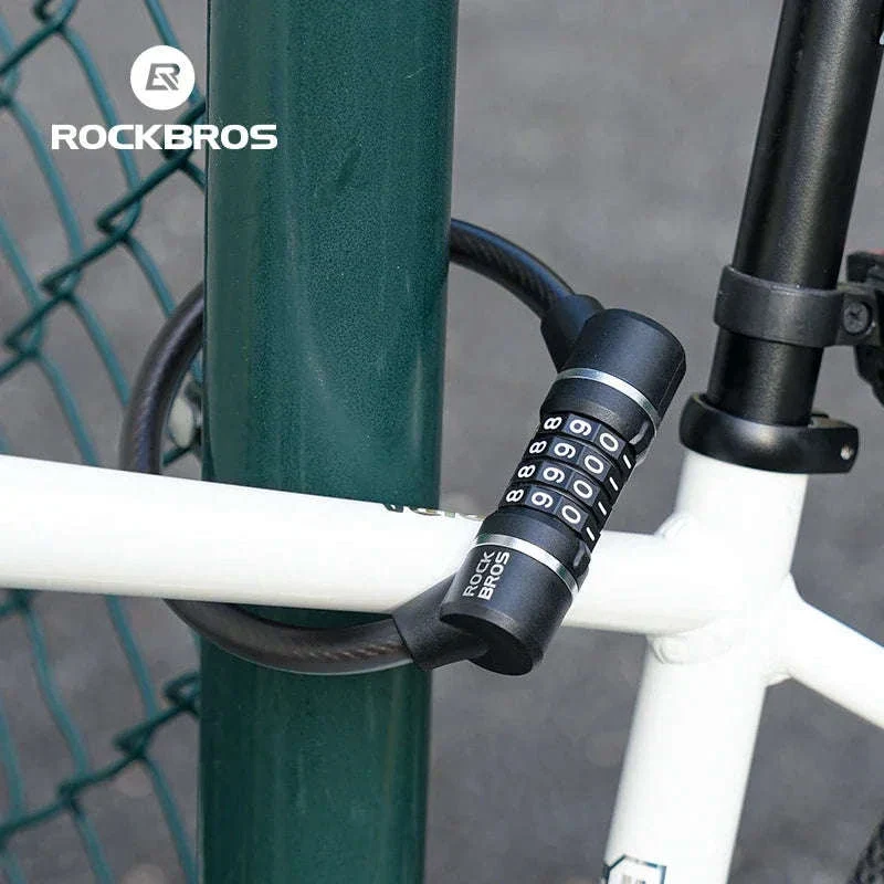 4-Digit Steel Cable Bicycle Lock, 29cm - Image 3