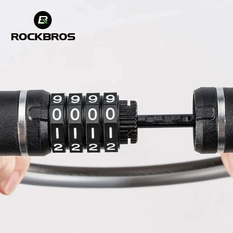 4-Digit Steel Cable Bicycle Lock, 29cm - Image 5