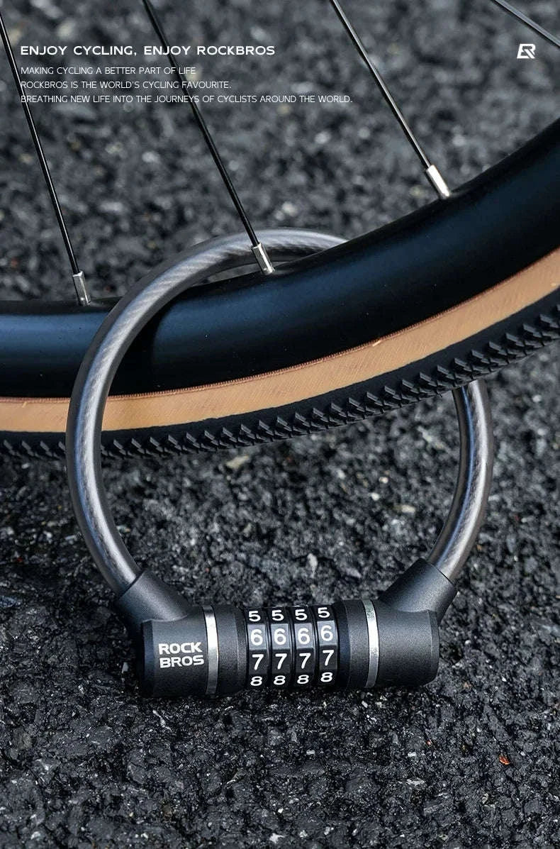 4-Digit Steel Cable Bicycle Lock, 29cm - Image 7