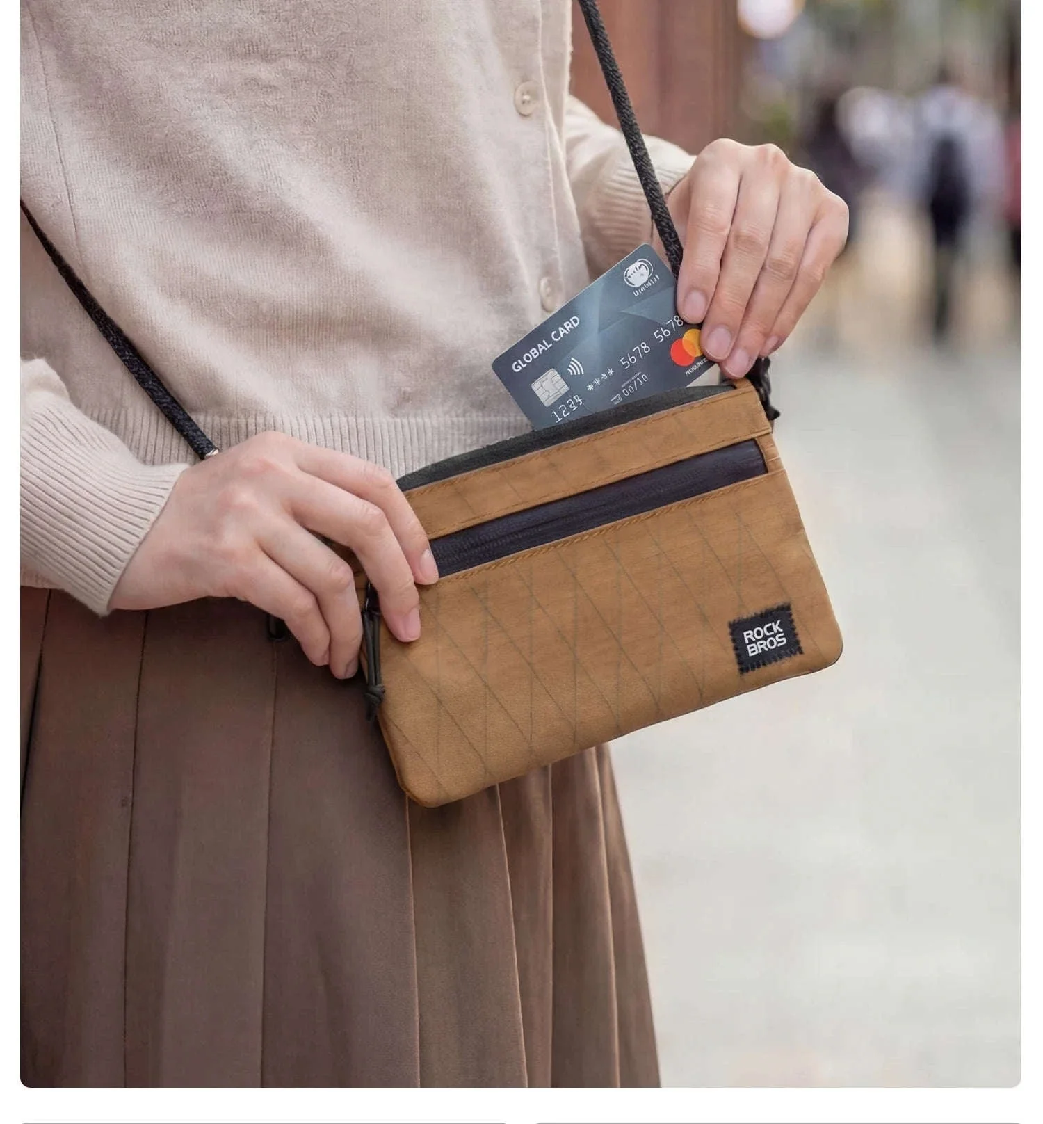 Compact 0.13L Crossbody Shoulder Bag for Cards, Cash & Daily Carry - Image 12