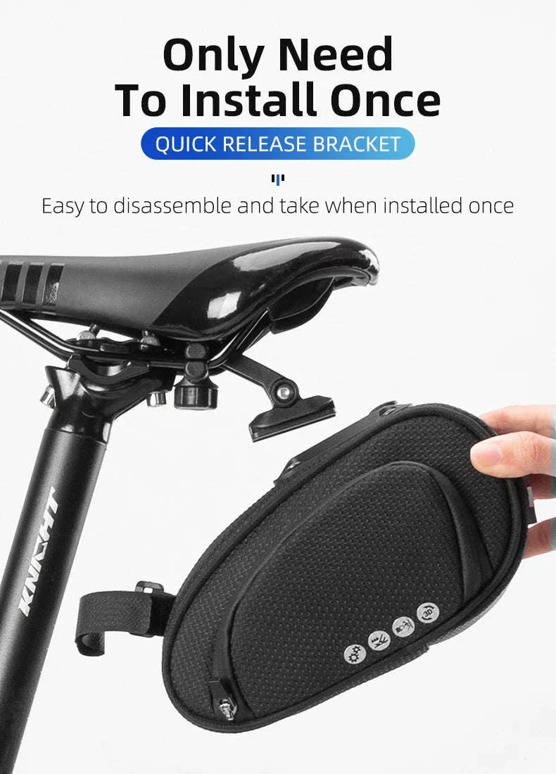 Rainproof Bike Saddle Bag with Quick Release and 1L Storage - Image 15