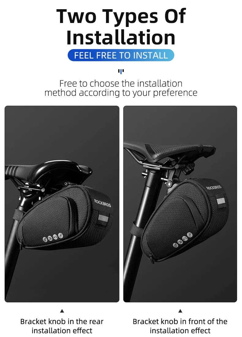 Rainproof Bike Saddle Bag with Quick Release and 1L Storage - Image 16