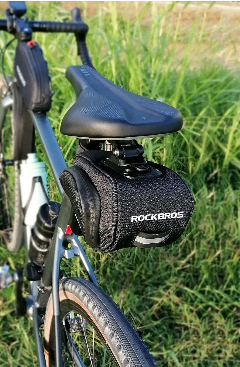 Rainproof Bike Saddle Bag with Quick Release and 1L Storage - Image 9
