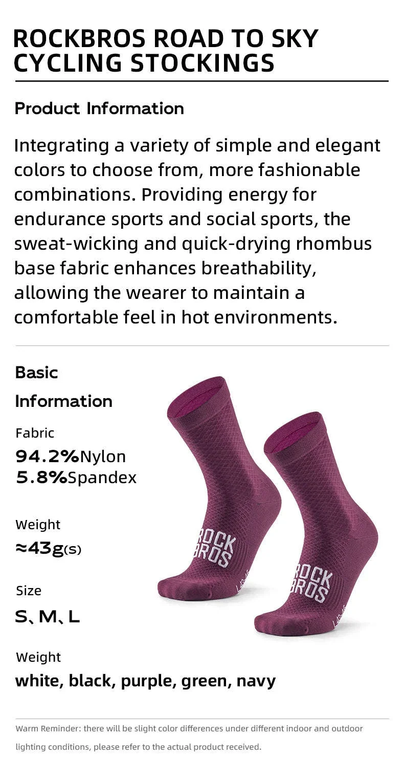 Knee-High Cycling Socks with Sweat-Wicking Comfort - Image 8