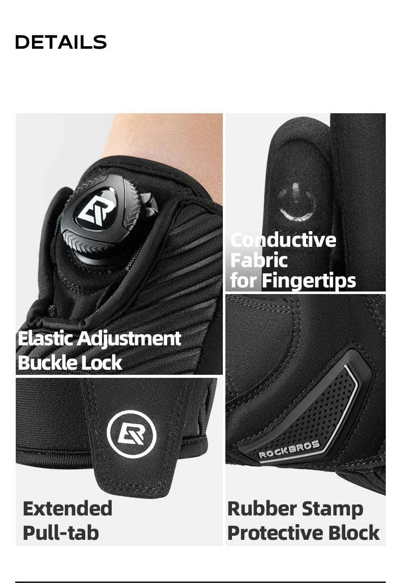 Full Finger Cycling Gloves with Shock-Absorbing Palm Pad - Image 16
