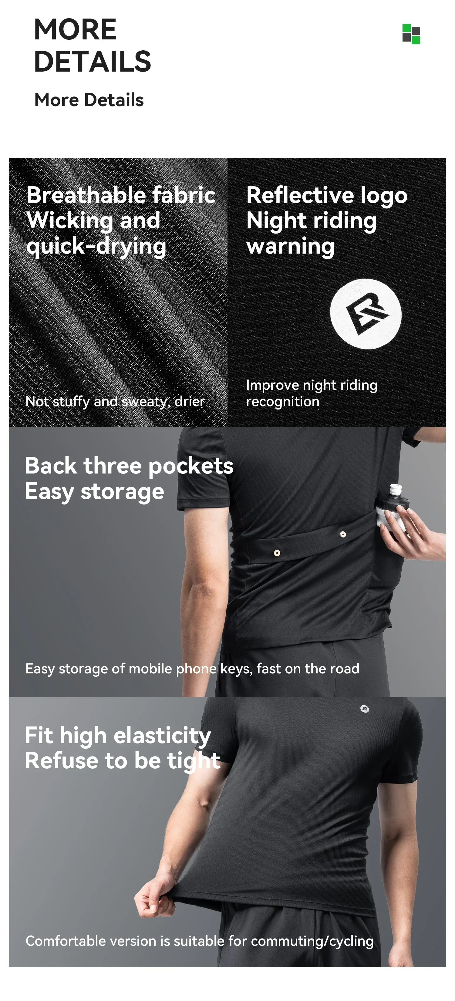 Short Sleeve Cycling Jersey Breathable Quick-Dry MTB Shirt with Pockets - Image 13