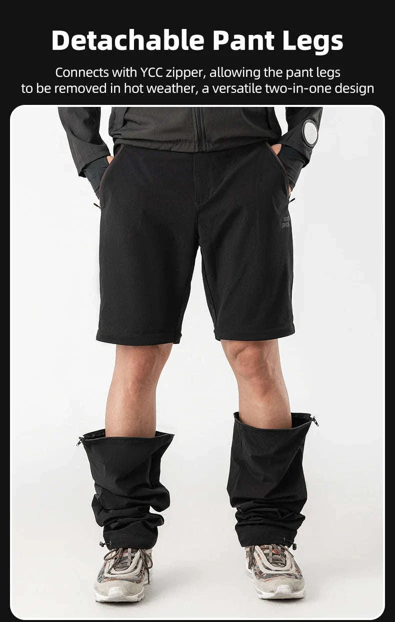 2-in-1 Detachable Outdoor Pants Reflective Motorcycle & Hiking Trousers - Image 16