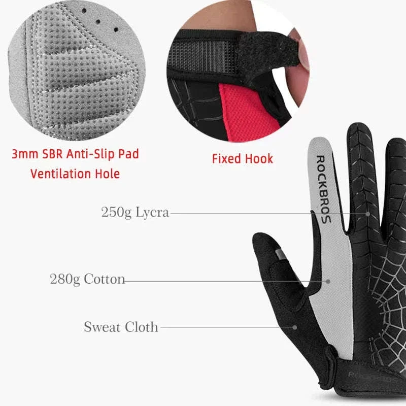 Full Finger Cycling Gloves with Touchscreen Grip – Breathable Fit - Image 4