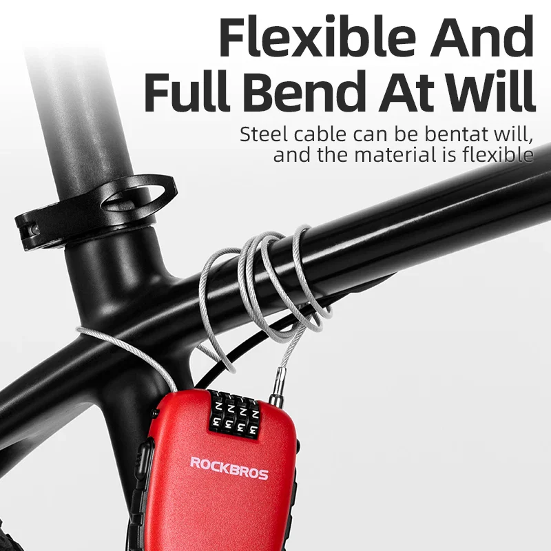 Steel Cable Password Lock for Bike and Helmet - Image 3