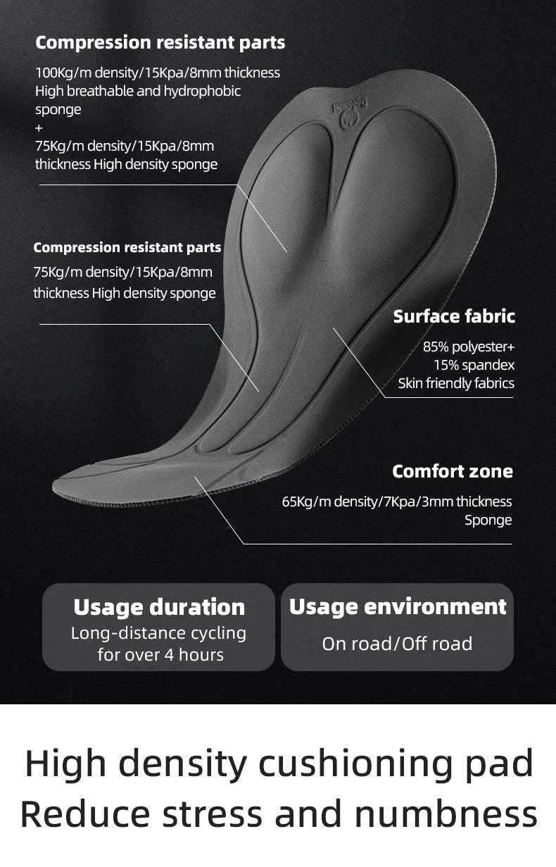 Women’s Cycling Bib Shorts with Cushion Pad Breathable Quick-Dry - Image 11