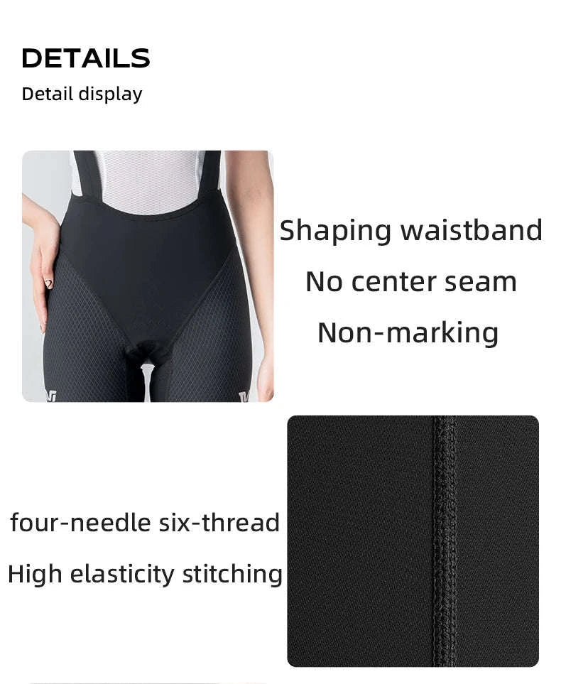 Women’s Cycling Bib Shorts with Cushion Pad Breathable Quick-Dry - Image 18