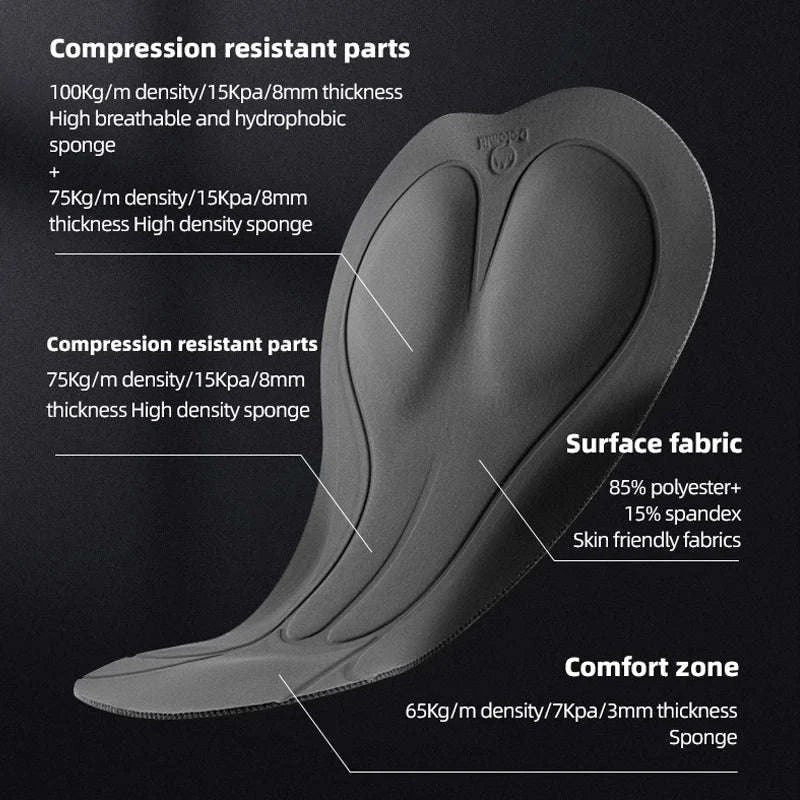 Women’s Cycling Bib Shorts with Cushion Pad Breathable Quick-Dry - Image 6
