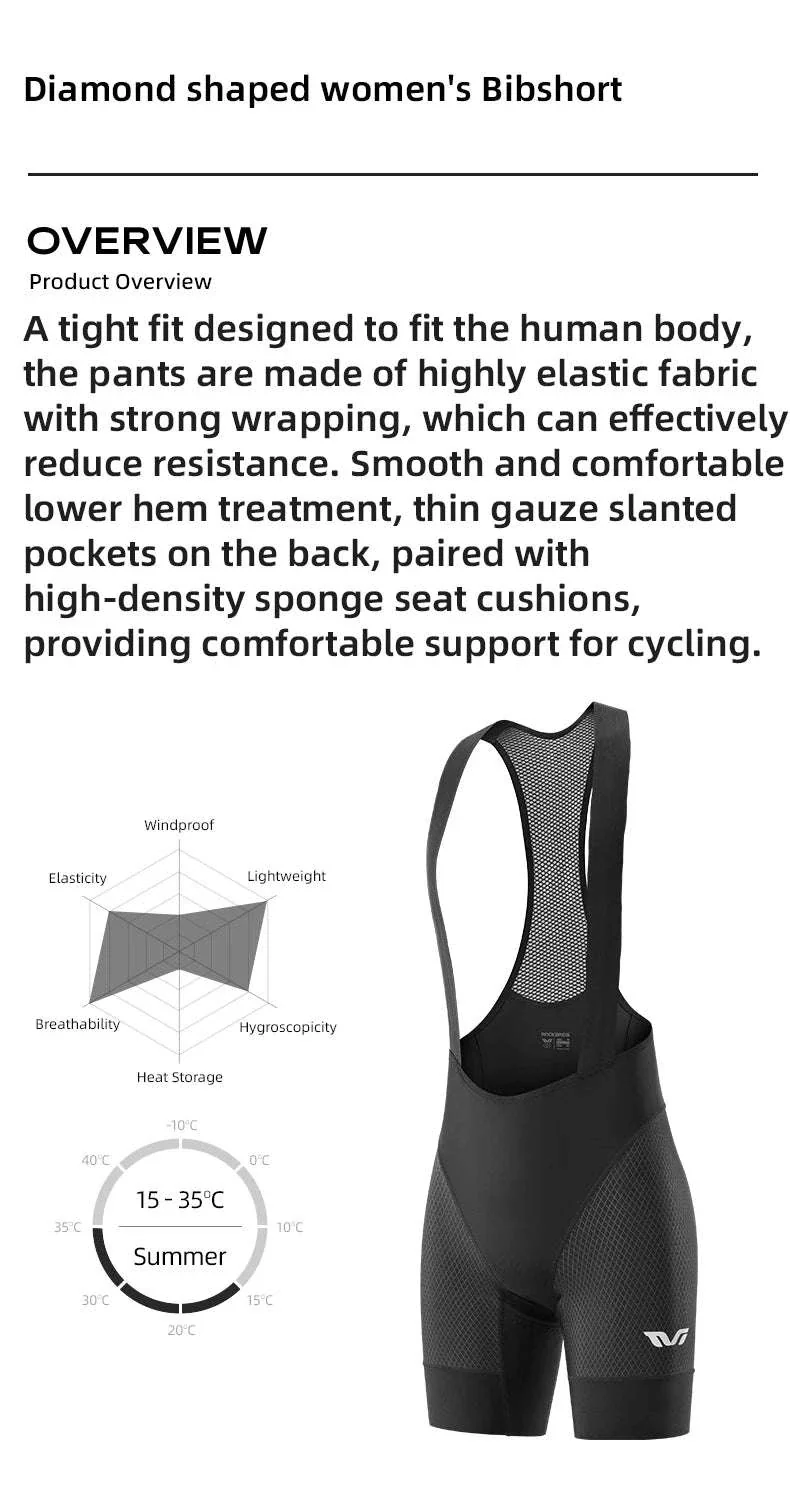 Women’s Cycling Bib Shorts with Cushion Pad Breathable Quick-Dry - Image 8