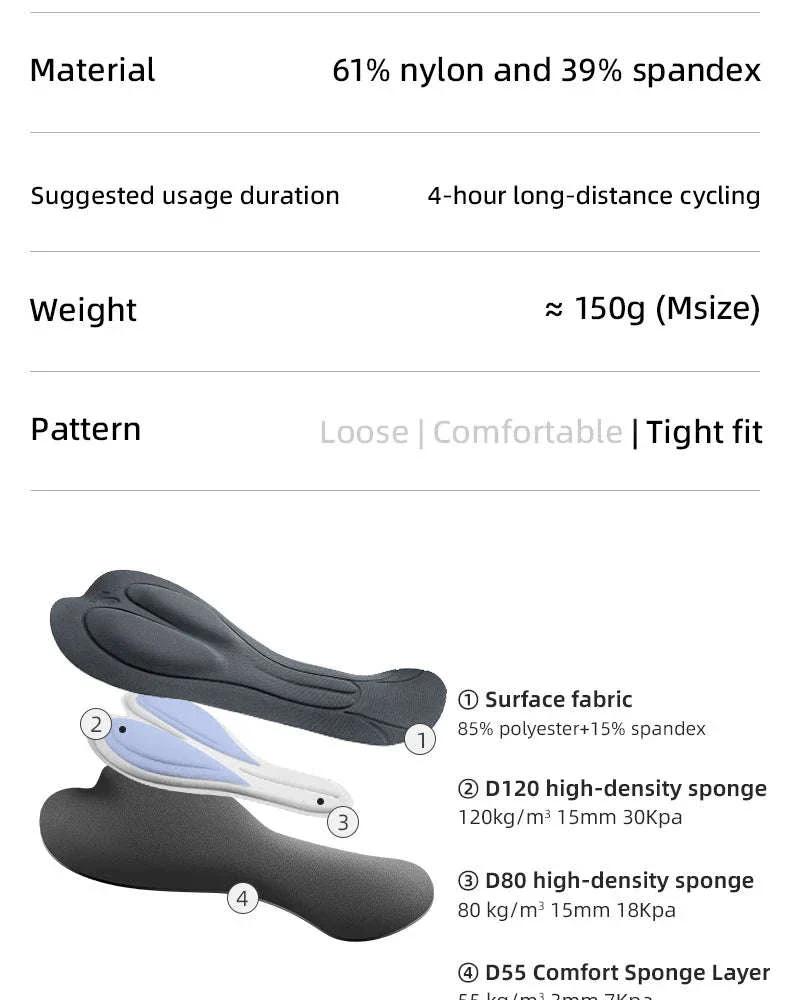 Women’s Cycling Bib Shorts with Cushion Pad Breathable Quick-Dry - Image 9