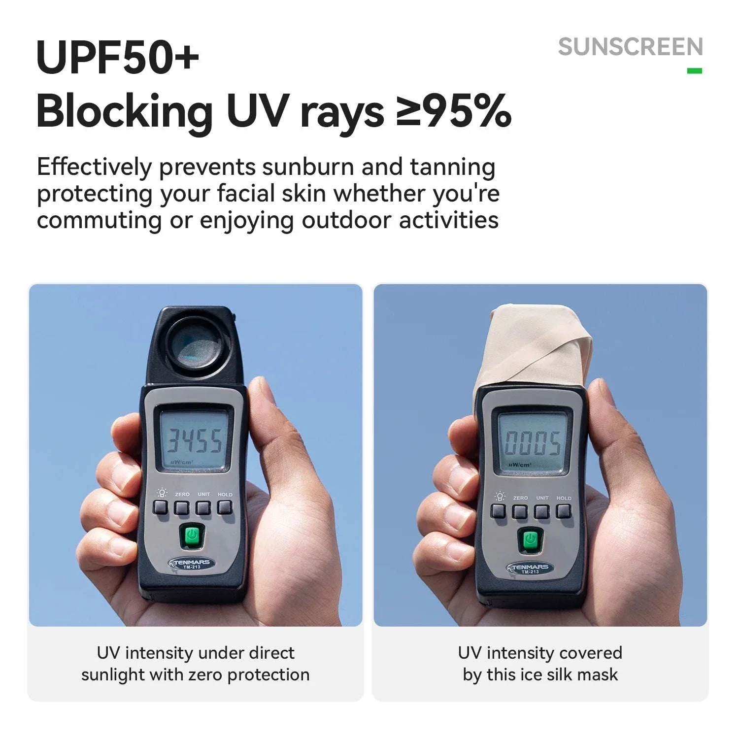 UPF50+ Ice Silk Cycling Face Mask for Sun Protection - Image 3
