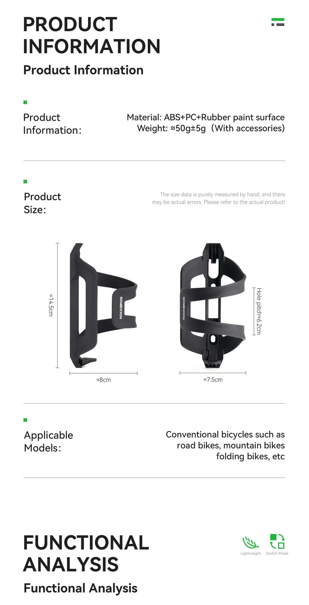 600ml Bicycle Water Bottle Cage Holder - Image 9